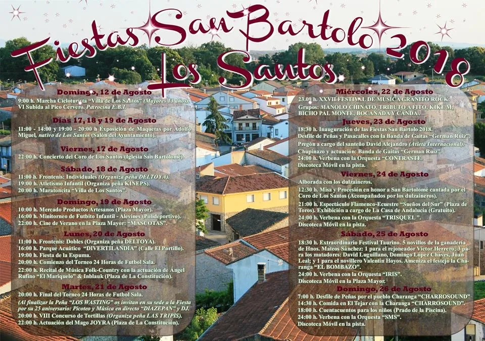 Foto 5 - Programaci&oacute;n de las Fiestas de San Bartolo en Los Santos 2018