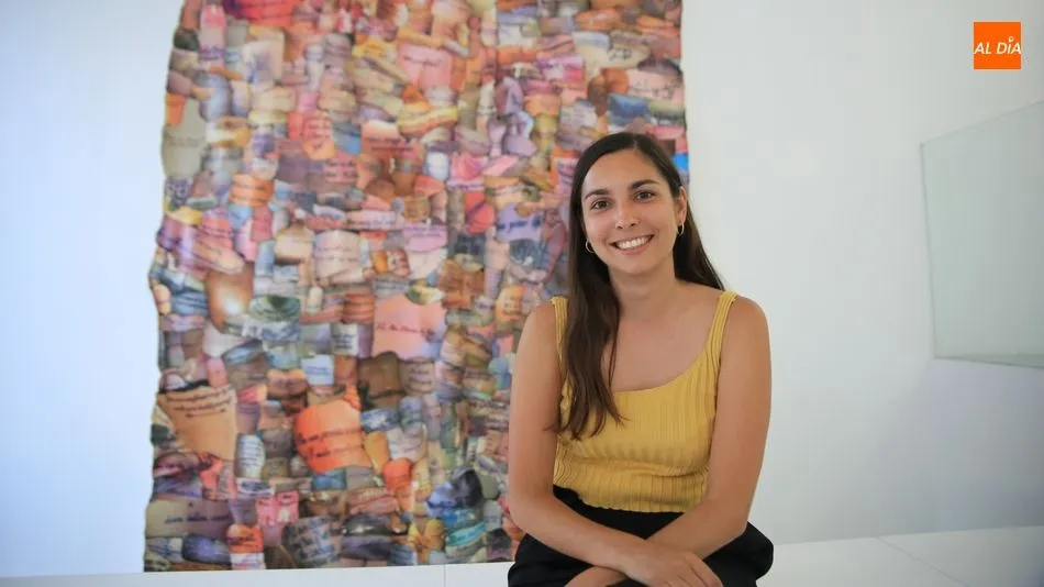 Marina González Guerreiro, en la inauguración de su exposición. Foto: Alberto Martín