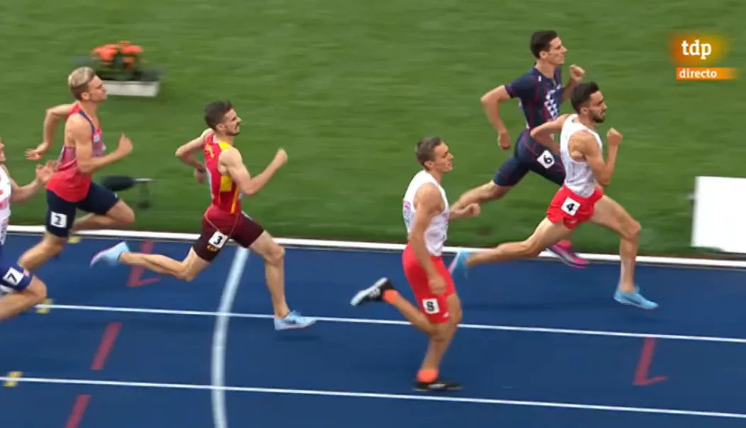 Álvaro de Arriba, único de los españoles que logra clasificarse para la final del 800  
