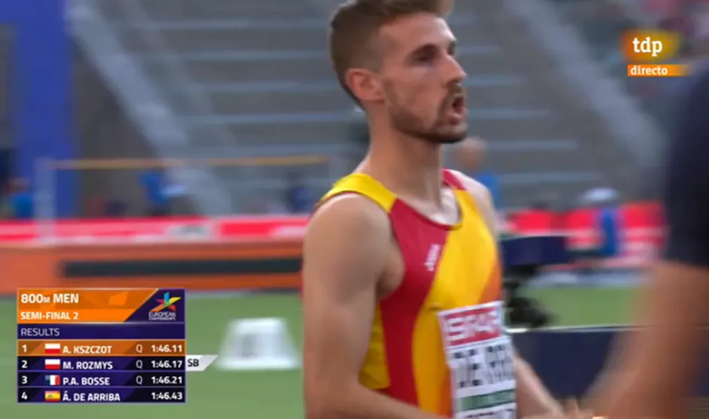 Foto 2 - &Aacute;lvaro de Arriba, &uacute;nico de los espa&ntilde;oles que logra clasificarse para la final del 800  