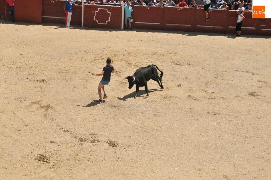Foto 3 - Un herido en el primer encierro a caballo de las Fiestas de Toros de Lumbrales