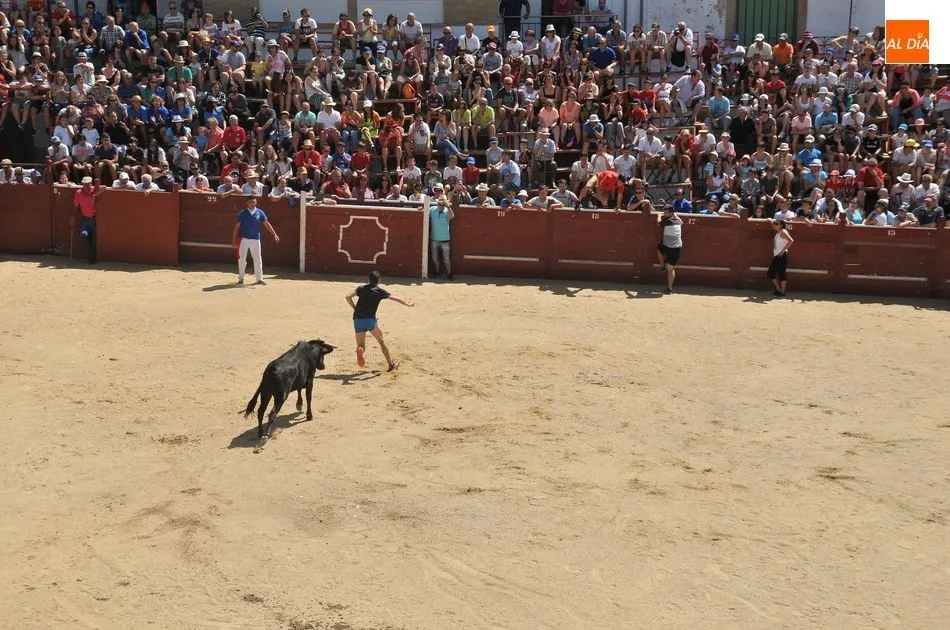 Foto 7 - Un herido en el primer encierro a caballo de las Fiestas de Toros de Lumbrales