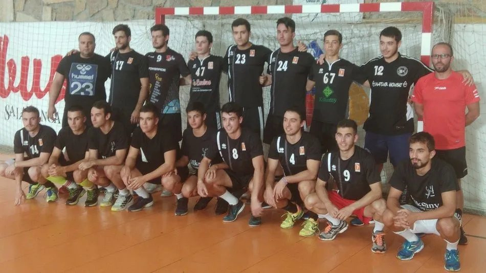 Club de Balonmano Ciudad de Salamanca durante el primer entrenamiento de la pretemporada.