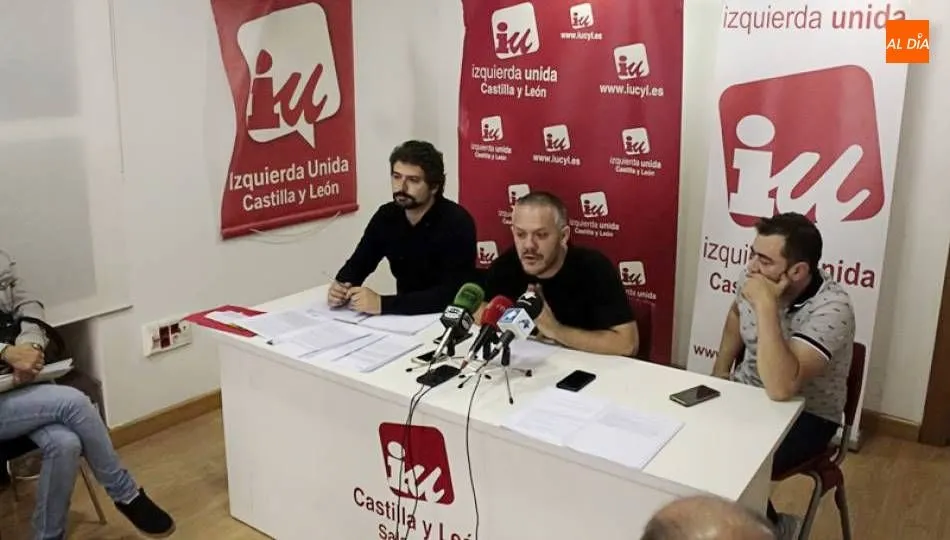 Francisco Javier Herrero Polo, secretario de Organización Provincial de IU Salamanca y Coordinador Local de IU Salamanca Ciudad, en una rueda de prensa anterior
