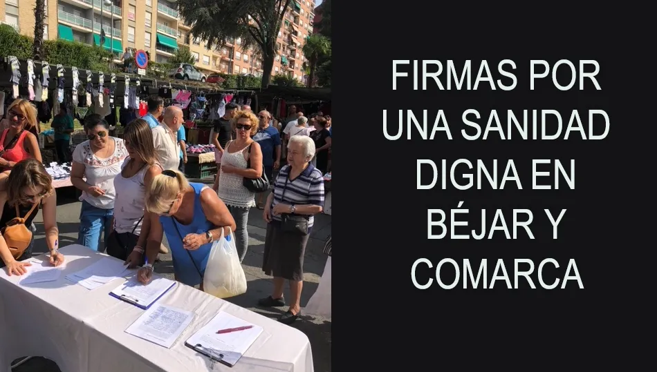 Recogida de firmas en el mercadillo del jueves