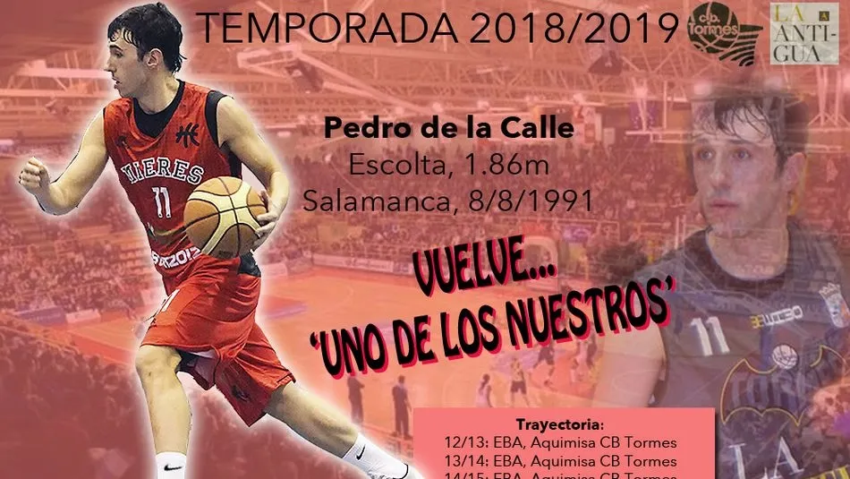 Pedro de la Calle da el salto soñado a LEB Plata de la mano de La Antigua Tormes