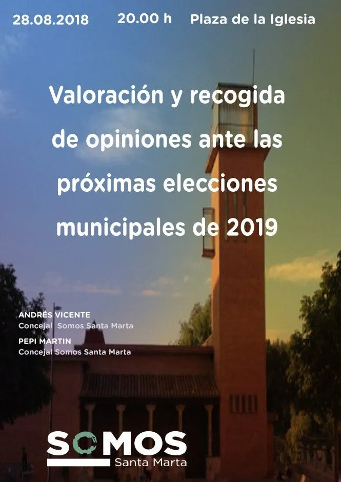 Foto 2 - Somos Santa Marta convoca una asamblea para recoger opiniones ante las pr&oacute;ximas elecciones...