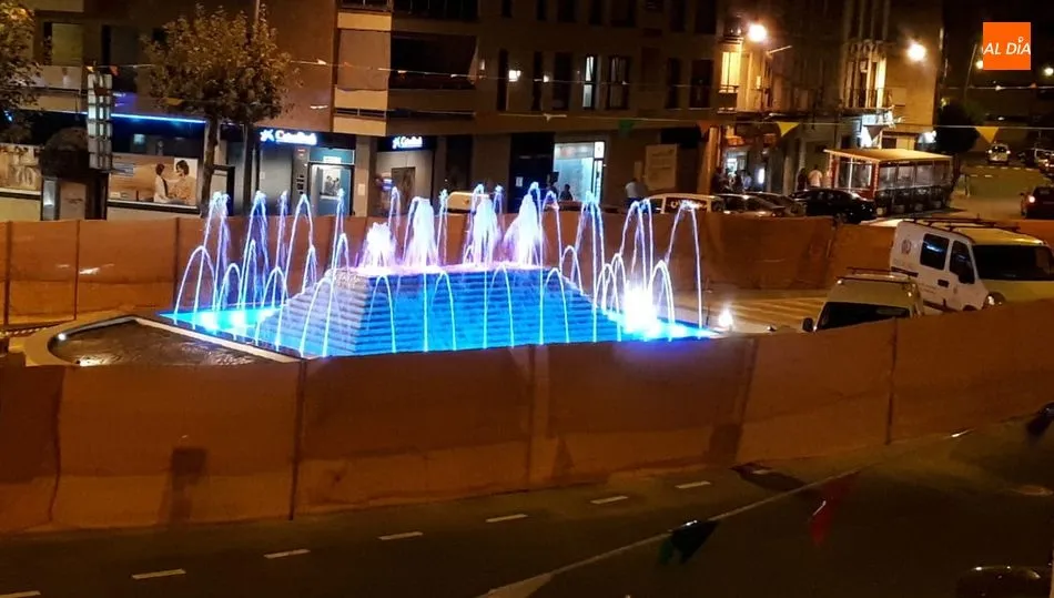 Pruebas de la fuente de La Corredera