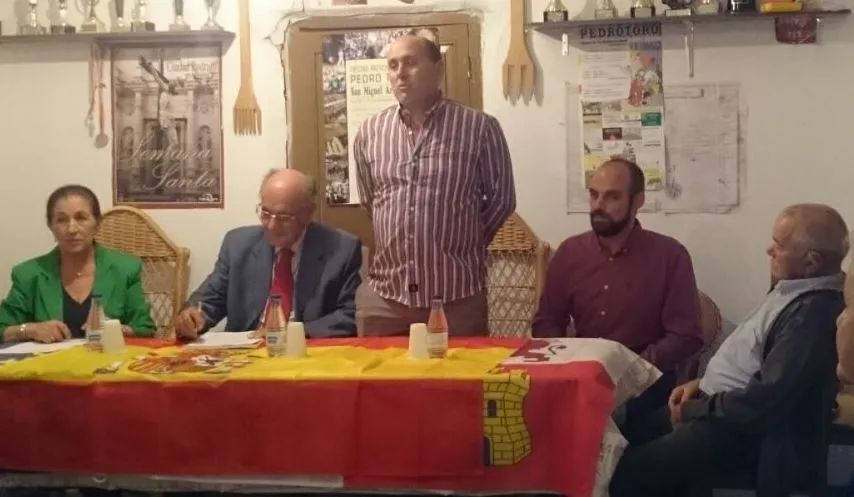 Imagen del pregón que ofreció Miguel Cid en Pedrotoro en 2016