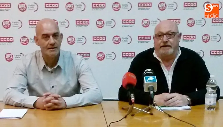 Emilio Pérez y José Luis Hernández, secretarios provinciales de CCOO y UGT respectivamente