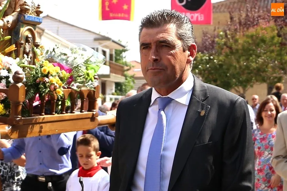 Julián Barrera, en la procesión de las fiestas del año pasado