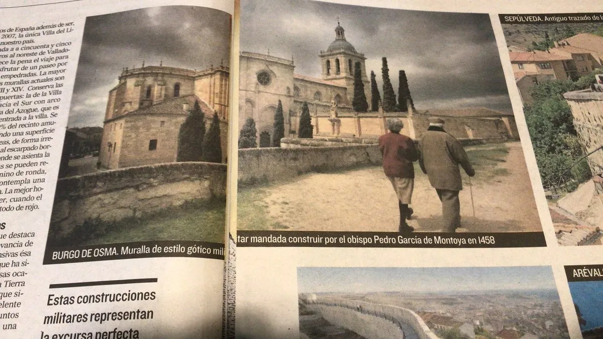 Recorte del periódico en el que aparece el error en torno a la Catedral