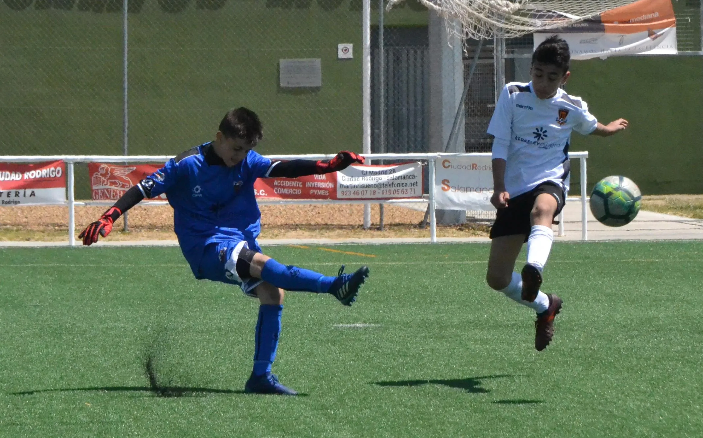 Gonzalo, durante el partido que jugó el Salmantino el pasado mes de mayo en Ciudad Rodrigo