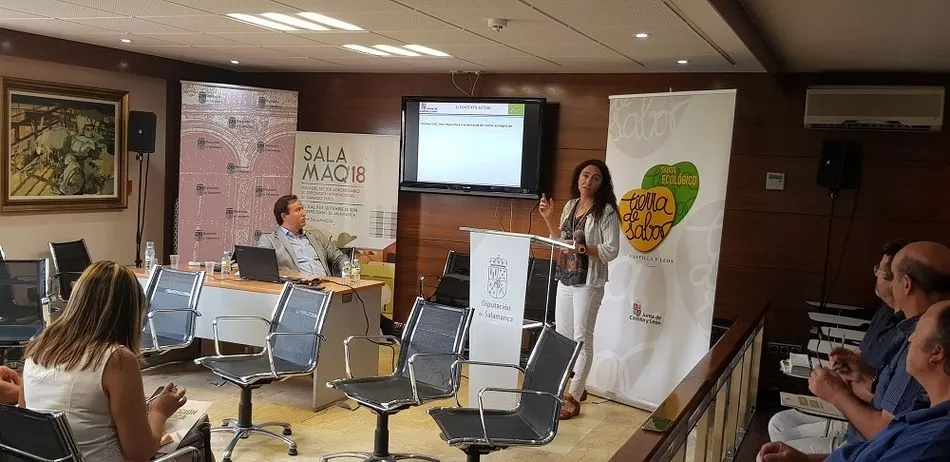  Nuria de la Lama, durante su intervención en la jornada sobre agricultura ecológica