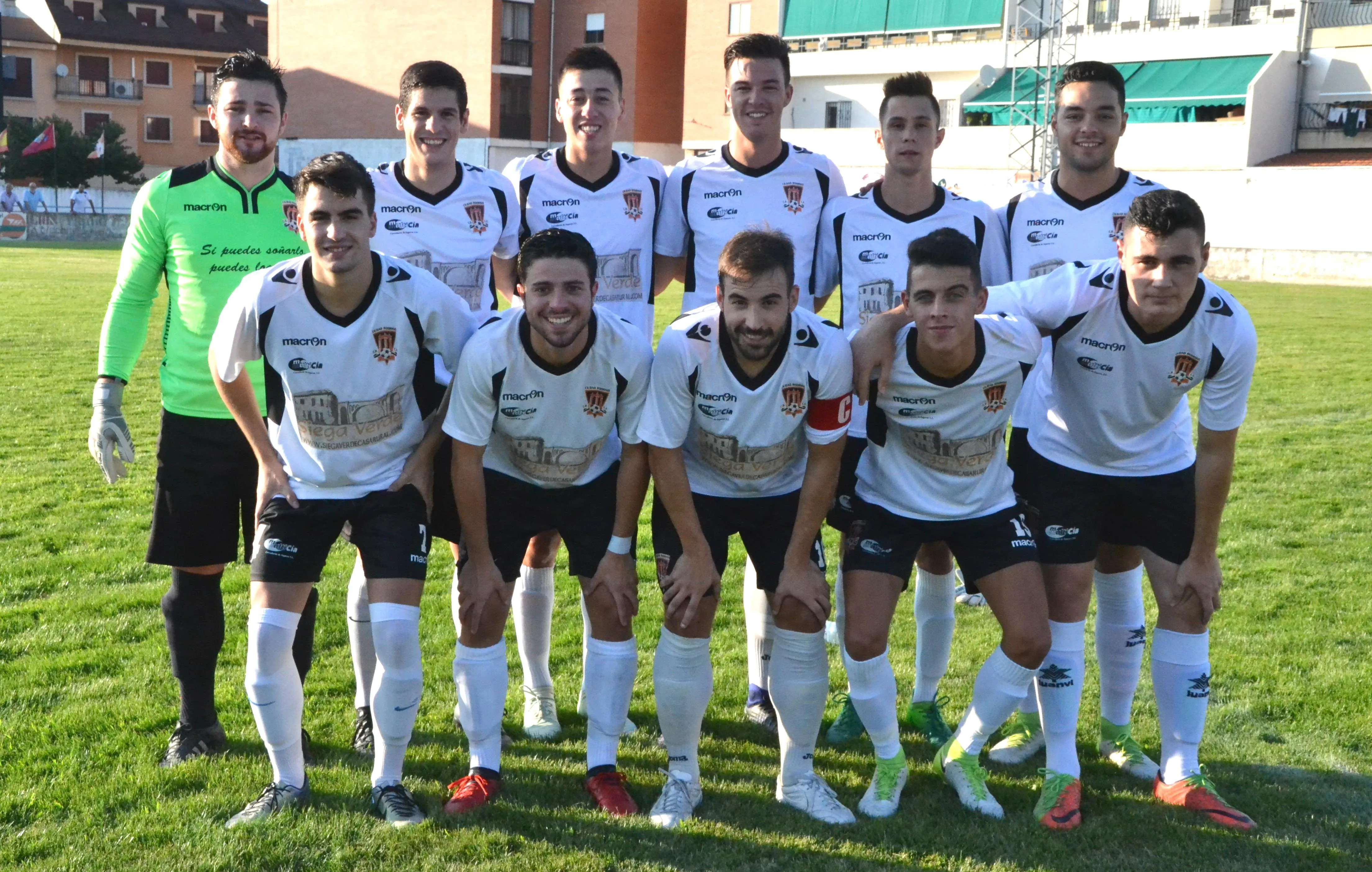 Once del Ciudad Rodrigo durante uno de los amistosos de pretemporada en el Francisco Mateos