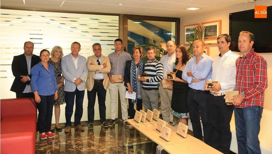 Ganaderos galardonados en el Concurso de Porcino Ibérico. Fotos: Alberto Martín