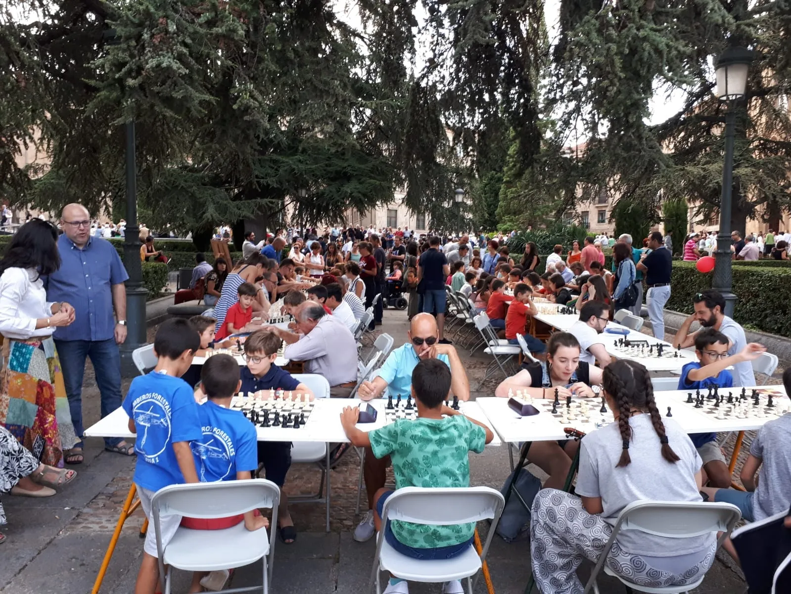 Las partidas de ajedrez se instalaron en Salamanca durante las Ferias y Fiestas