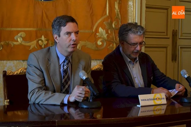 Enrique Sánchez-Guijo y Dario Lavado durante la presentación del partido