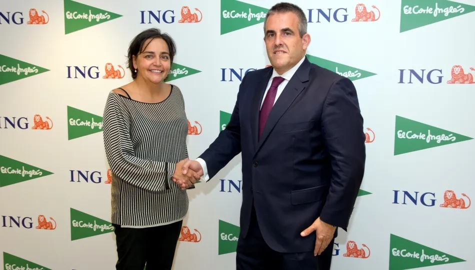 Almudena Román, directora general de Banca para Particulares de ING y Victor del Pozo, consejero delegado de El Corte Inglés