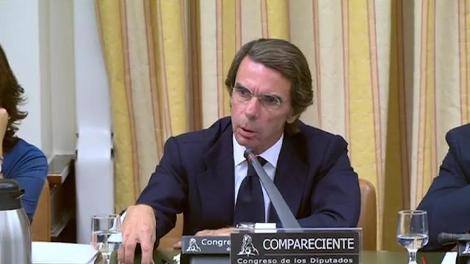 Aznar durante su comparecencia en el Congreso. Foto de El Norte de Castilla