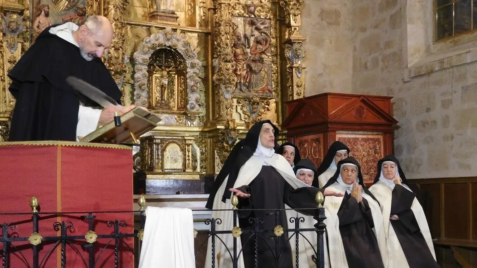 Momento de la representación en San Cristóbal de la Cuesta.