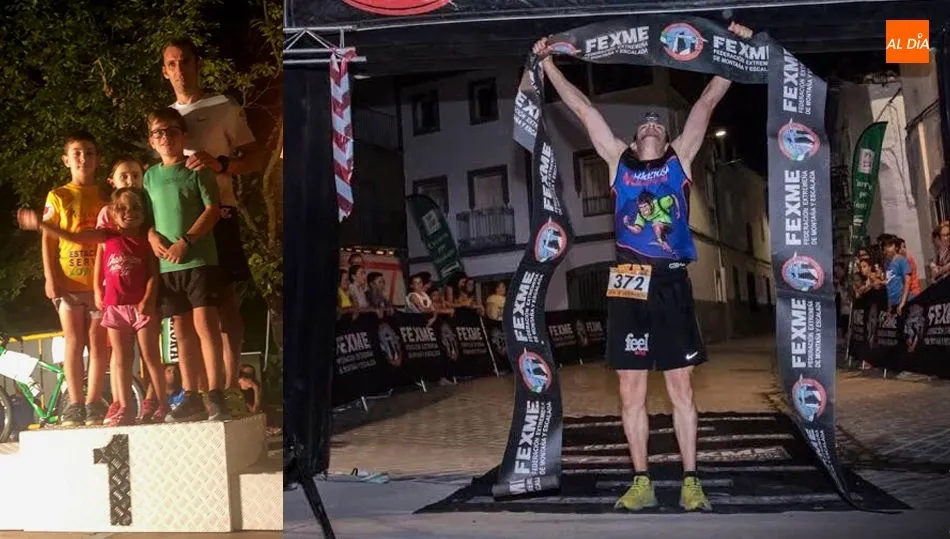 Ángel Miña en el pódium de Navalmoral de la Mata