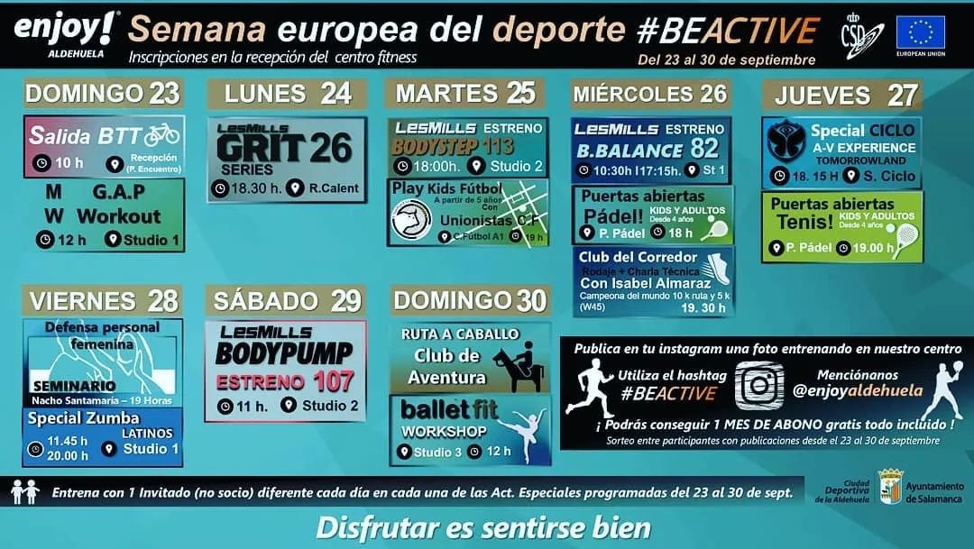 Enjoy Aldehuela organiza un programa de actividades especiales