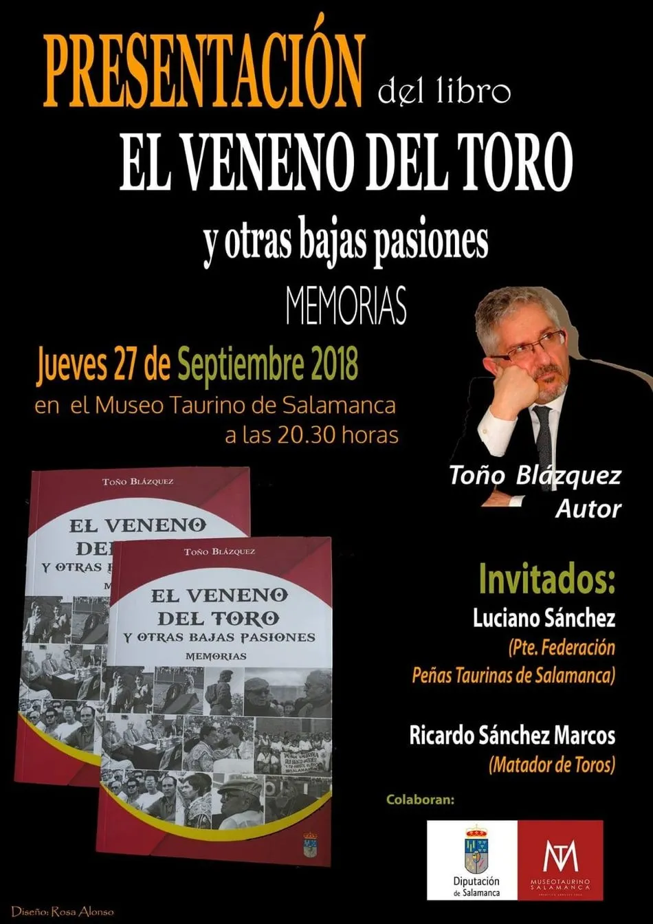 Foto 2 - To&ntilde;o Bl&aacute;zquez&nbsp;presentar&aacute; su nuevo libro &lsquo;El Veneno del Toro, y otras bajas pasiones&rsquo; en el...