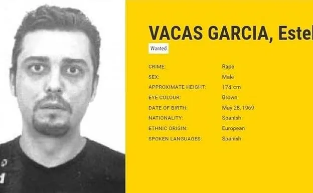 Ficha de Vacas García en la web de la la Oficina Europea de Policía, Europol. / WORD