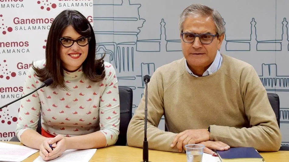 Virginia Carrera y Gabriel Risco, concejales de Ganemos Salamanca