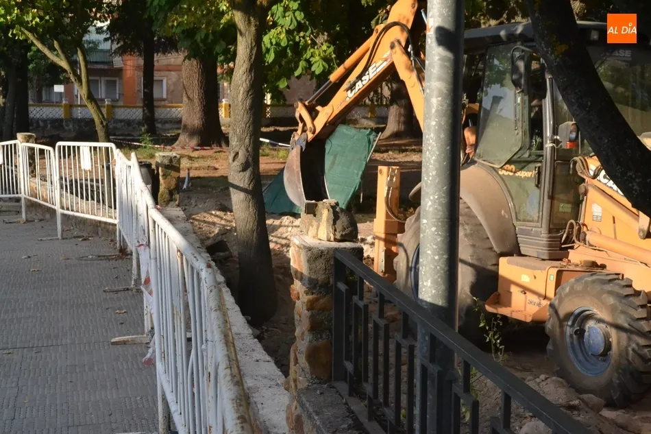 Foto 3 - En proceso de retirada la valla del Parque de la Florida que da a la Avenida de Espa&ntilde;a  