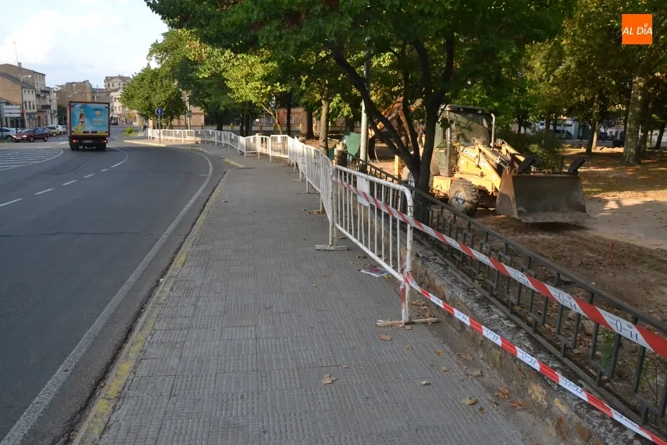 Foto 5 - En proceso de retirada la valla del Parque de la Florida que da a la Avenida de Espa&ntilde;a  