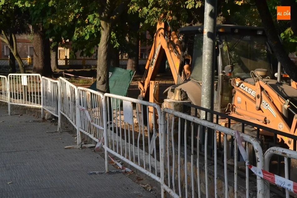 Foto 2 - En proceso de retirada la valla del Parque de la Florida que da a la Avenida de Espa&ntilde;a  