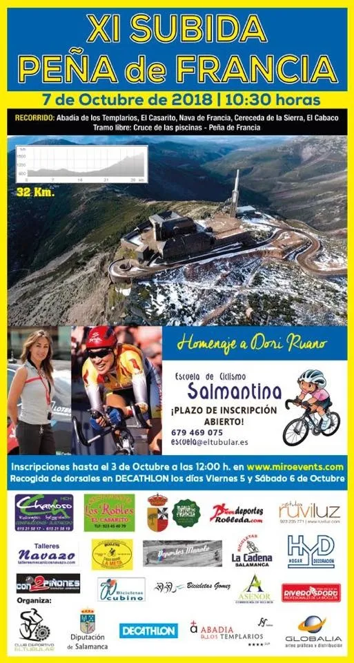 Foto 2 - La XI Subida a la Pe&ntilde;a de Francia rendir&aacute; homenaje a Dori Ruano