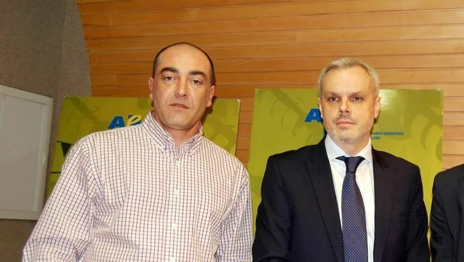 El presidente de AESAT, Alberto Moreno, y el vicepresidente, Sergio Pérez