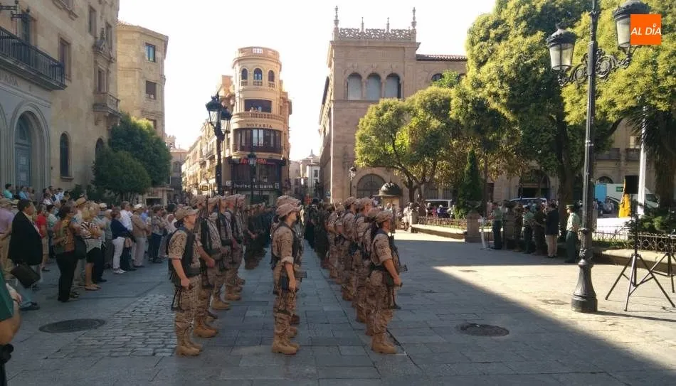 Ensayos de los desfiles en la plaza de los Bandos