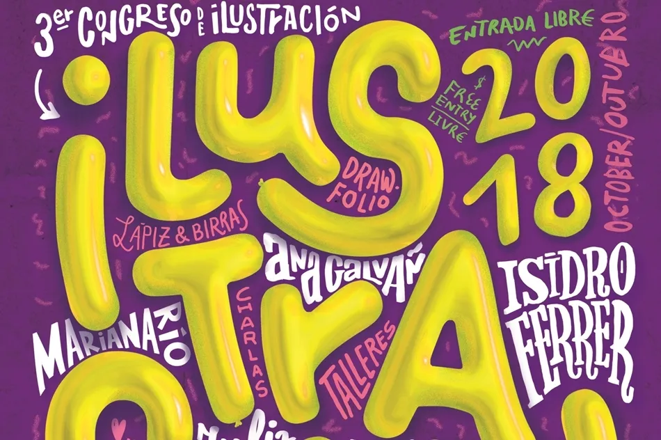Cartel de Ilustrasal 2018, Congreso Internacional de Ilustración