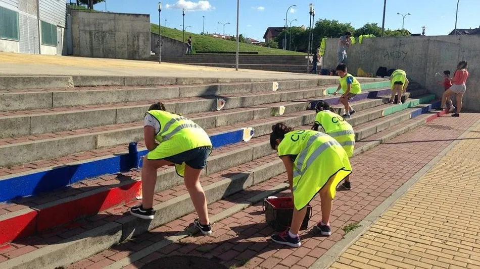 Niños de Villamayor en una de las actividades de una pasada edición.