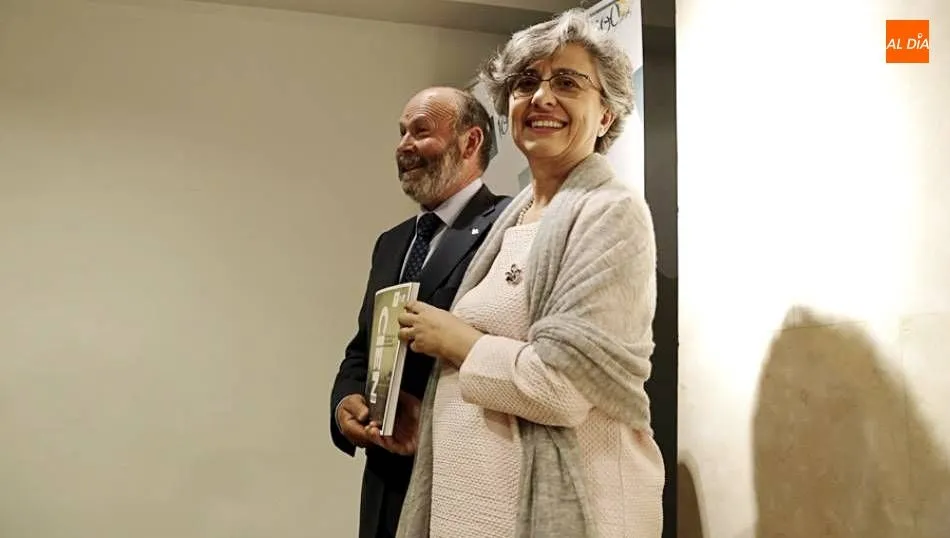 El presidente de Caja Rural de Salamanca, Ernesto Moronta, y la directora general, Isabel Martin Arija.