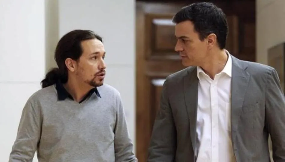 Pablo Iglesias, líder de Podemos, y Pedro Sánchez, presidente del Gobierno