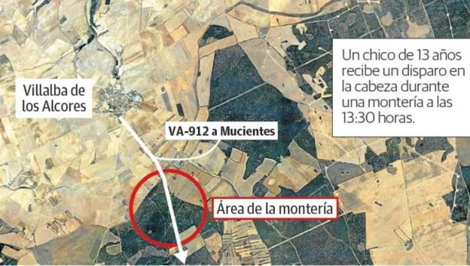 Muere un chico de 13 años al recibir un disparo en la cabeza en una cacería en Valladolid