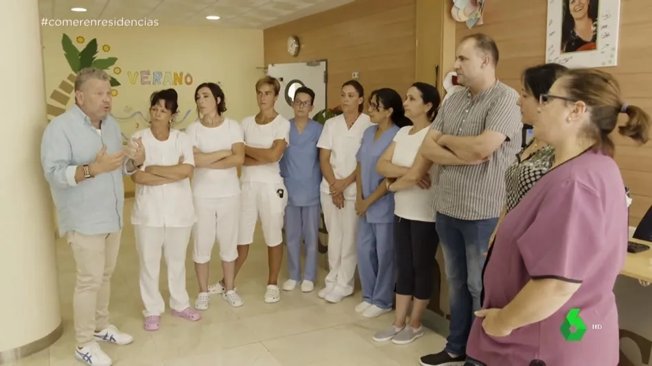 Chicote entrevista a las trabajadoras en la residencia | Fotos: capturas de pantalla del programa