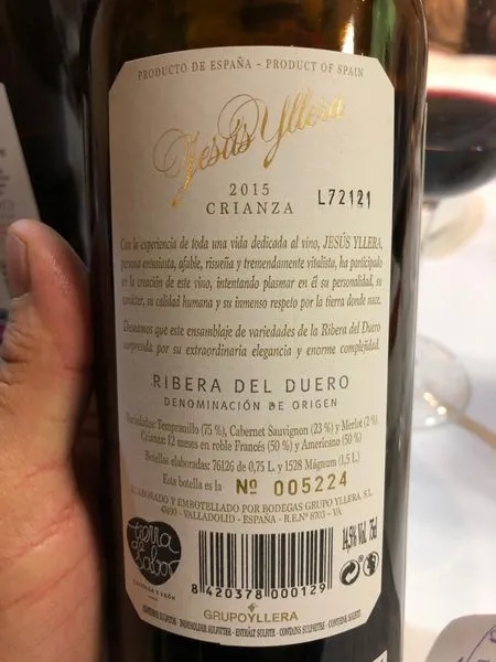 Foto 6 - Jes&uacute;s Yllera crianza 2015, un vino con nombre propio  