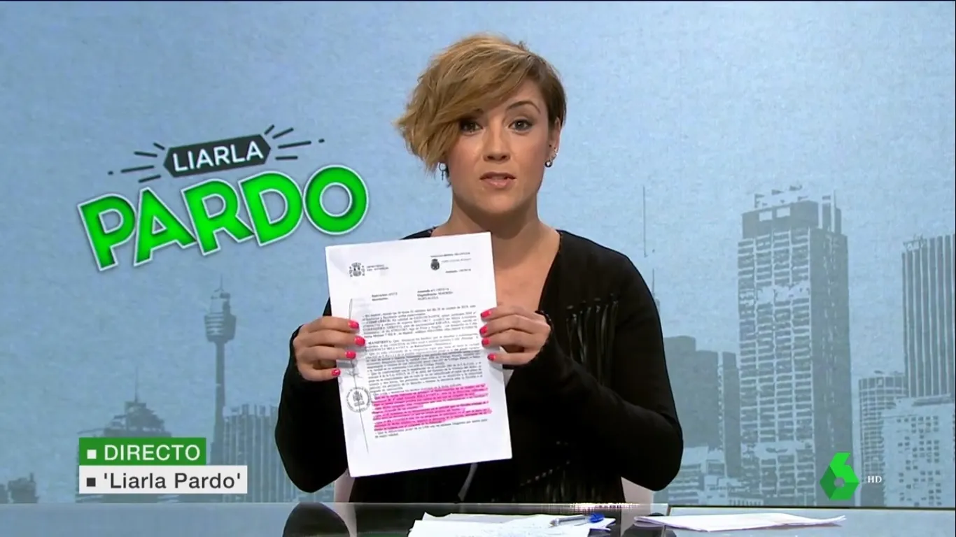 Cristina Pardo muestra la denuncia | La Sexta