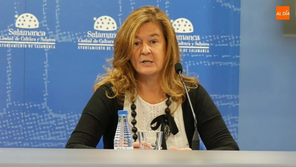 La concejala de Educación, Carmen Sánchez Bellota, en la presentación del programa ‘Los escolares van al teatro’. Foto de Alberto Martín