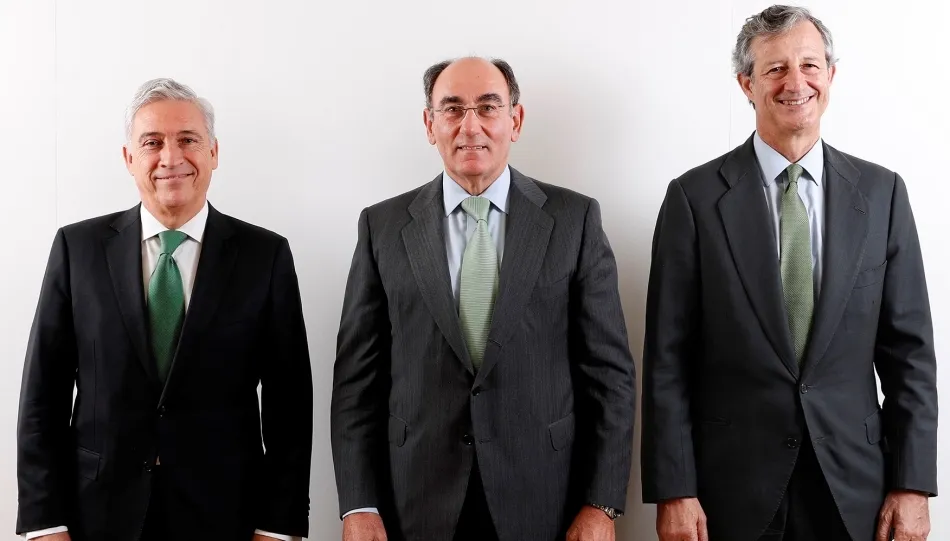 Córcoles, Galán y Sainz en la presentación de los resultados de Iberdrola