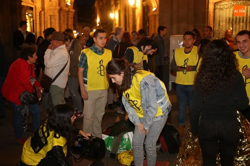 Foto 2 - Acto de Amnist&iacute;a Internacional contra la Violencia de G&eacute;nero en la Plaza Mayor