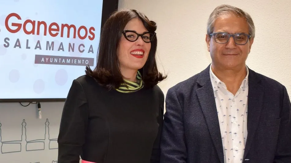 Virginia Carrera y Gabriel Risco, concejales de Ganemos Salamanca