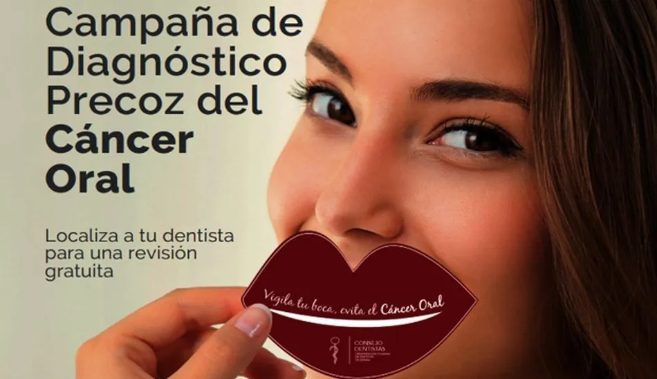 Póster de la campaña contra el cáncer oral lanzada por el Consejo General de Dentistas de España y otros colaboradores