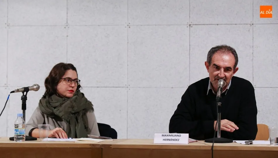 Maximiliano Hernández  y Rosa María Benéitez en la Casa de las Conchas  / Foto: Alberto Martin.